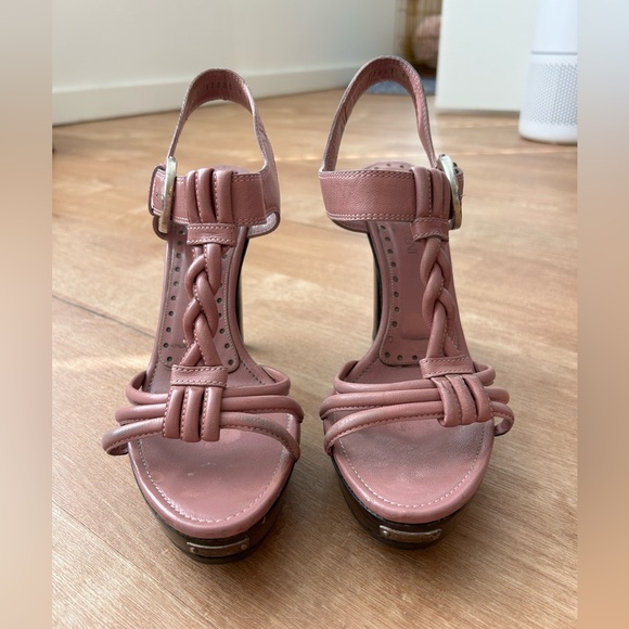 Yves Saint Laurent Vintage Merida 90 Women Strap Heel Sandals Pink - Picture 6 of 11